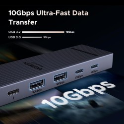 UGREEN Adaptador multipuerto USB C 6 en 1 Revodok 4K HDMI 60hz, para MacBook Pro/Air, iPad Pro, iMac, iPhone 16 Pro/Pro Max, XPS