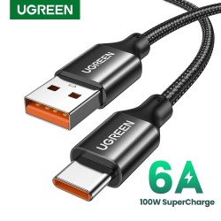 Ugreen 100w Cable Carga Rápida 6A de USB-A a USB-C Trenzado 1 metro