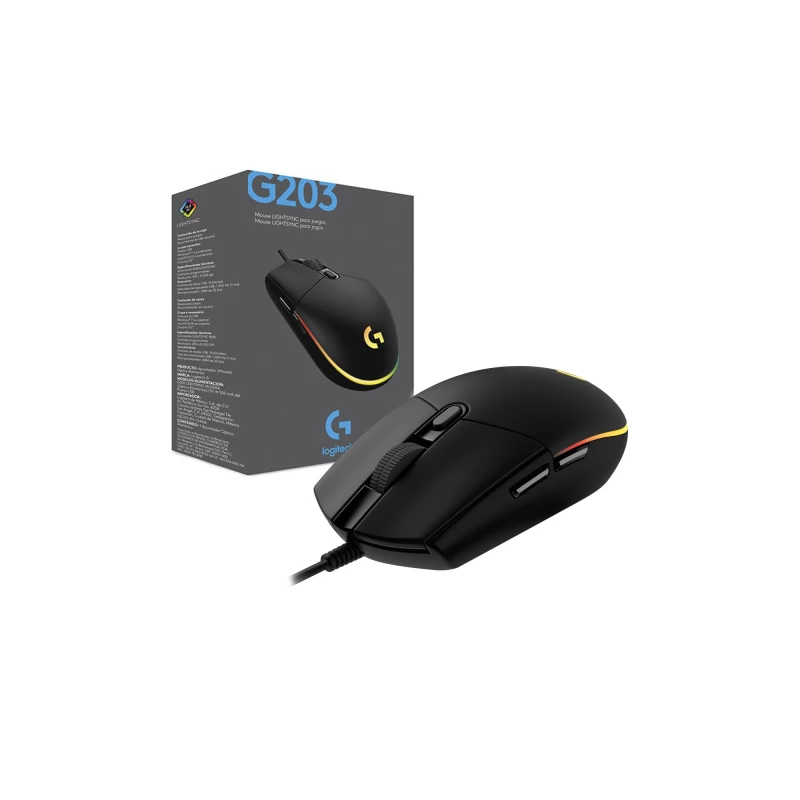 Mouse Logitech G203 Lightsync 8000 DPI Negro