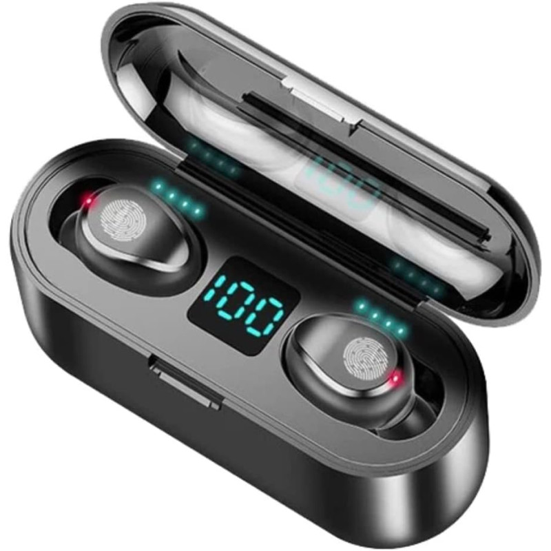 Audífonos F9 TWS V5.0 con Estuche de Carga IPX5 Waterproof Touch Wireless Stereo Bluetooth