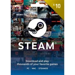 Tarjeta de regalo de Steam $10 USD código digital