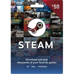 Tarjeta de regalo de Steam $50 USD código digital