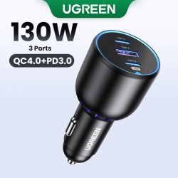 Ugreen Cargador de Vehículo 3 Puertos 130W - Ugreen Ecuador