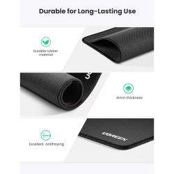 Mouse Pad UGREEN de 26x21 cm Premium | Alfombrilla de Ratón Antideslizante de Goma Natural para Oficina, Gaming y Trabajo Diario