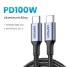 UGREEN-Cable USB tipo C de carga rápida, cargador de 100W para Apple iPhone15, Samsung, Xiaomi, Notebook, Android 5A